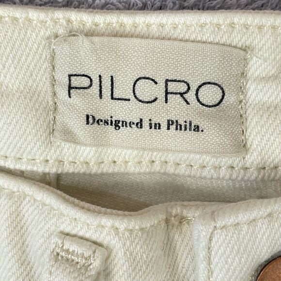 Pilcro Hemp / Cotton Baggy Pants Women’s 25 Cream / Off White Ankle Length - Picture 6 of 16